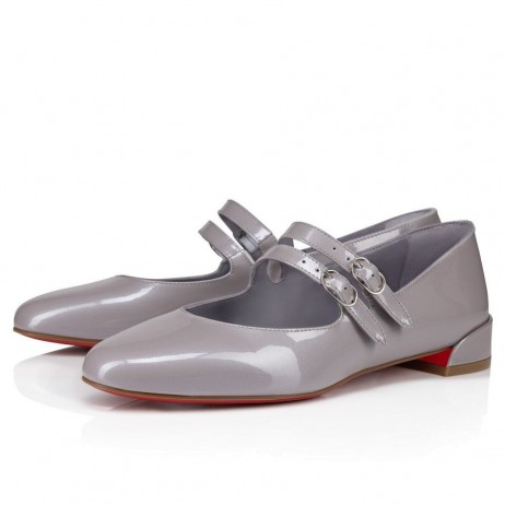 Christian Louboutin Sweet Jane Ballerina-Metallic Patent Calf Leather Mauve