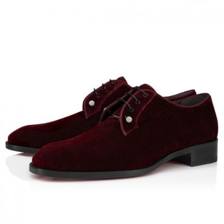 Christian Louboutin Chambeliss Nacht Strass Derbys Velvet Brownie