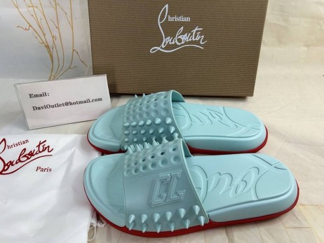 Christian Louboutin Nehmen Sie Es Einfach Maultiere Gummi Eisberg CL-Schuhe
