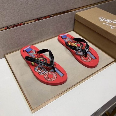 Christian Louboutin Männer Spike Flip-Flop-Muster Rot Christian Louboutin Schuhe