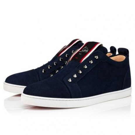 Christian Louboutin Low-Top F. A. V Fique A Vontade Marine Wildleder