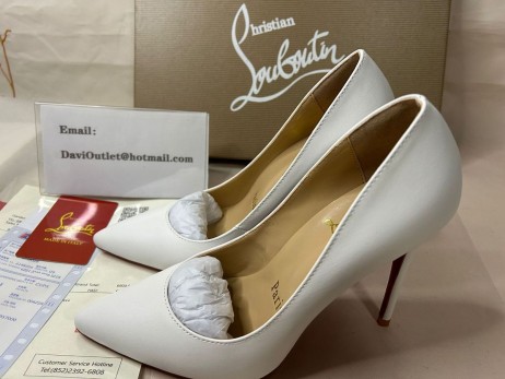 Christian Louboutin Pumps Kate 100 mm Bianco Leder