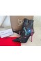 Christian Louboutin 'Liebe Ist Ein Boot" Ankle Boots 100mm Kalb und Patent Leder Multi