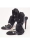 Christian Louboutin Astrinodo Ankle Tie Sandalen 100mm Satin und PVC-Schwarz in klaren PVC