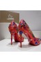 Christian Louboutin Brodiriza Embellished D ' Orsay Pumps 100mm Satin Multicolor