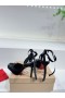 Christian Louboutin Cassia Spitzen Bis 100 Mm Riemchen-Pumps Crepe Satin Black