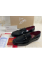 Christian Louboutin Chambelimoc Faulenzer Patent Leder Schwarz