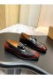 Christian Louboutin Chambelimoc Loafer Glatte Kalbsleder-Schwarz-Rot