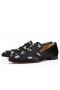 Christian Louboutin Löwenzahn Queenie Loafer Crepe Satin Strass Queeny Schwarz Christian Louboutin Schuhe