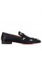 Christian Louboutin Löwenzahn Queenie Loafer Crepe Satin Strass Queeny Schwarz Christian Louboutin Schuhe