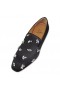 Christian Louboutin Löwenzahn Queenie Loafer Crepe Satin Strass Queeny Schwarz Christian Louboutin Schuhe