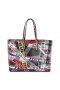Christian Louboutin Ost-West-Cabata Tote Kalbsleder Loubiballage Spikes Schwarz Multicolor