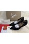 Christian Louboutin Follies Strass Pumpen Mesh und Veau Velours Schwarz