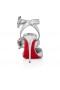 Christian Louboutin Giddylina 100 Mm Riemchen-Pumps Manoir Laminierten Rindsleder Silber
