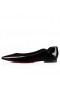 Christian Louboutin Hot Chickita Ballerinas Patent Calf Leather Black CL Schuhe Store