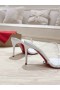 Christian Louboutin Einfach Nichts Maultiere Patent Leder Und Recycelten White Tpu