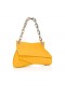 Christian Louboutin Loubitwist Chain Bag Smooth Calf Leather Pollen