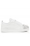 Christian Louboutin Louis Junior P Pik Pik Strass Frauen Sneakers Calf Leather White