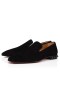 Christian Louboutin Festzelte Loafer Veau Velours Schwarz CL-Schuhe