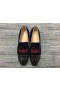 Christian Louboutin Spooky Loafer Samt und Leder, Schwarz