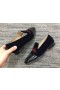 Christian Louboutin Spooky Loafer Samt und Leder, Schwarz