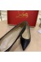 Christian Louboutin Studded Anjalina Wohnungen Kalbsleder Schwarz CL-Schuhe
