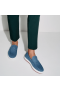 Christian Louboutin Varsiboat Boot Schuhe Baumwolle Stoff Blau CL-Schuhe