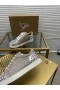 Christian Louboutin Vieira 2 Flache Spikes Turnschuhe Monogramm-jacquard Metallic Silver