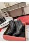 Christian Louboutin Mit Meiner Gitarre Knöchel Stiefel 65mm Alligator-Prägung mit Nieten Leder Schwarz