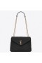 Saint Laurent Loulou Small Bag Black Matelasse-Leder-Saint Laurent Taschen