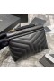 Saint Laurent Loulou Small Bag Black Matelasse-Leder-Saint Laurent Taschen
