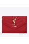 Saint Laurent Kleine Umschlag Brieftasche Leder Rot Saint Laurent Portemonnaies