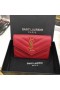 Saint Laurent Kleine Umschlag Brieftasche Leder Rot Saint Laurent Portemonnaies