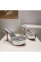 Christian Louboutin Degraqueen Alta-Plattform Sandals130mm PVC Leder Silber
