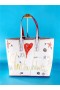 Christian Louboutin Multi/White Print Calf Tote Bag