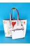 Christian Louboutin Multi/White Print Calf Tote Bag