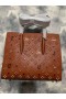 Christian Louboutin Paloma Medium Top Handle Bag Kalb und Gold Spikes Loubinthesky dunkelbraun