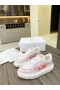 Dior Addict-Sneaker Low-Top Weiß Rot Gummi Textilien