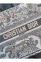 Dior Book Tote Grau Toile de Jouy-Stickerei