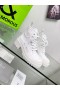 Dior D-Rise Ankle Boot Weiß Technische Gewebe-Kalbsleder