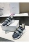 Dior D-WANDERN Turnschuhe Grau Technische Gewebe-Oblique-Print