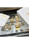 Dior Dway Heeled Sandal 65mm Gold-Ton Baumwolle Bestickt