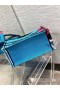 Dior Medium Buch Tote-Tasche Blau D-Dschungel Pop-Stickerei