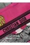 Dior Medium Buch Tasche D-Dschungel Pop-Stickerei-Rosa