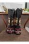 Dior Snow Ankle Boot Braun Schräg Glänzende Nylon