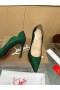 Christian Louboutin Hot Chick 100 Pumps Strass Verziert Leder Grün