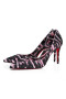 Christian Louboutin Iriza Strass Quagga 85 Mm Pumpen Veau Velours Mit Strass Quagga Multicolor