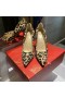 Christian Louboutin Kate Pumps 100mm Satin Leopard Gedruckt Braun