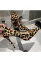 Christian Louboutin Kate Pumps 100mm Satin Leopard Gedruckt Braun
