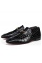 Christian Louboutin Mj Moc Loafer Alligator-Embossed Calf Leather Black